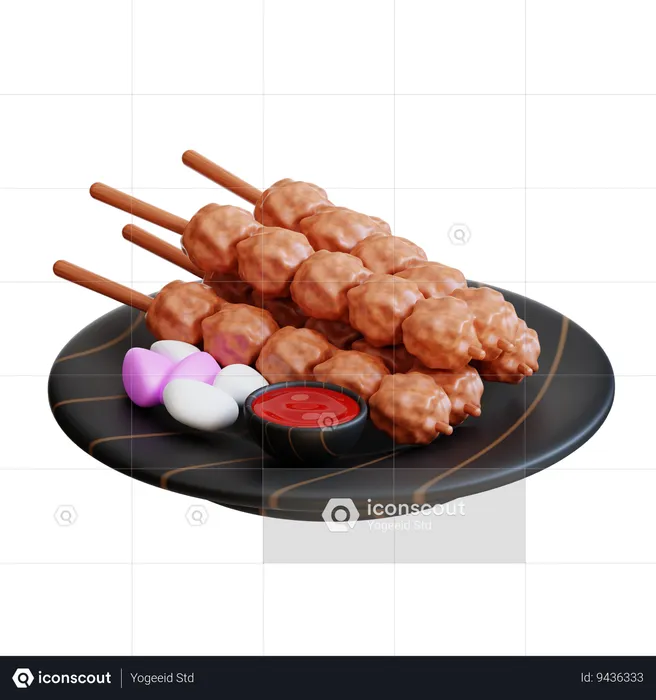 Satay  3D Icon