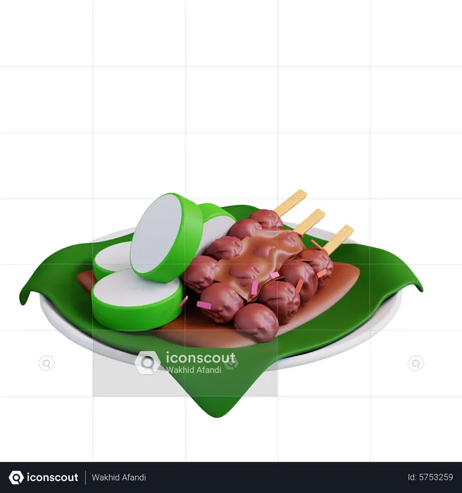 Satay Food  3D Icon