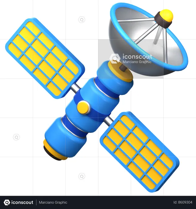 Satélite espacial  3D Icon