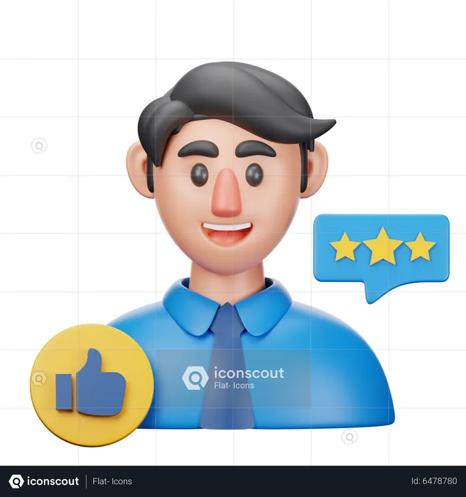 Satisfação do cliente  3D Icon