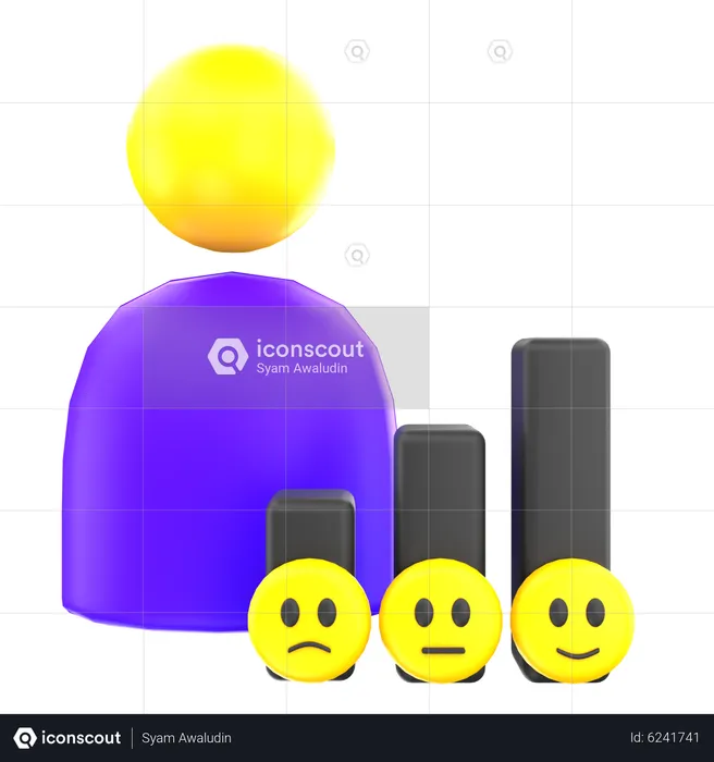 Satisfaction du client  3D Icon
