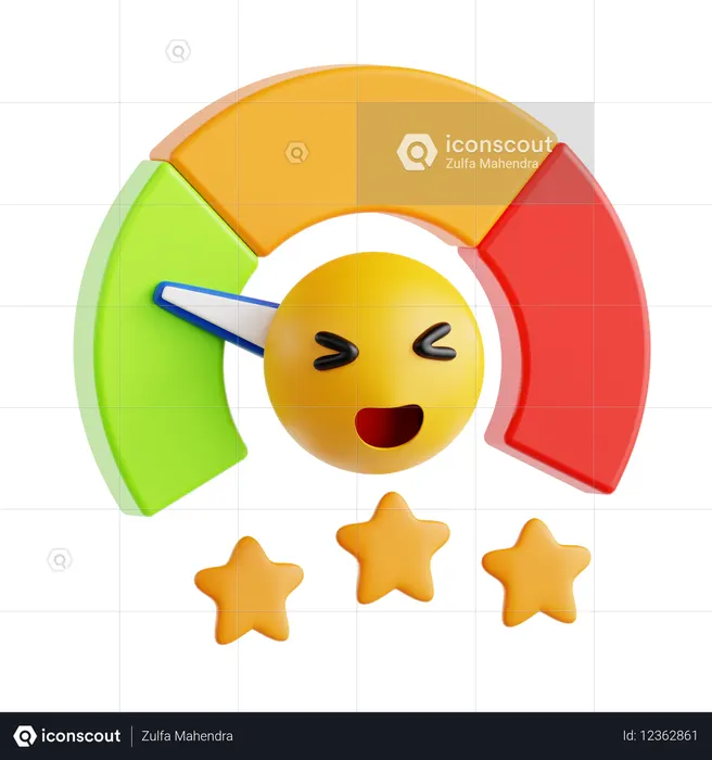Satisfaction Meter  3D Icon