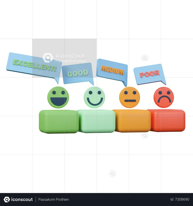 Satisfaction Rating  3D Icon