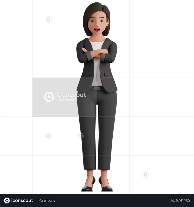 Satisfied woman  3D Illustration