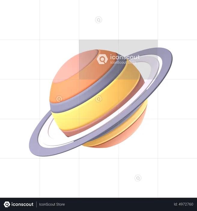 Saturn Planet  3D Icon