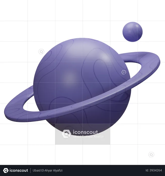 Saturn Planet  3D Illustration