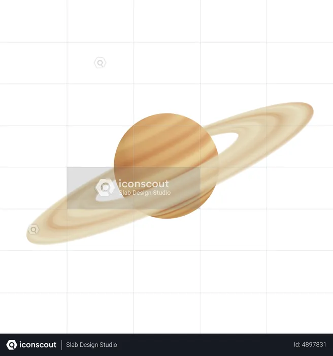 Saturn Planet  3D Icon