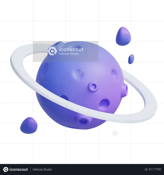 Saturn Planet  3D Icon