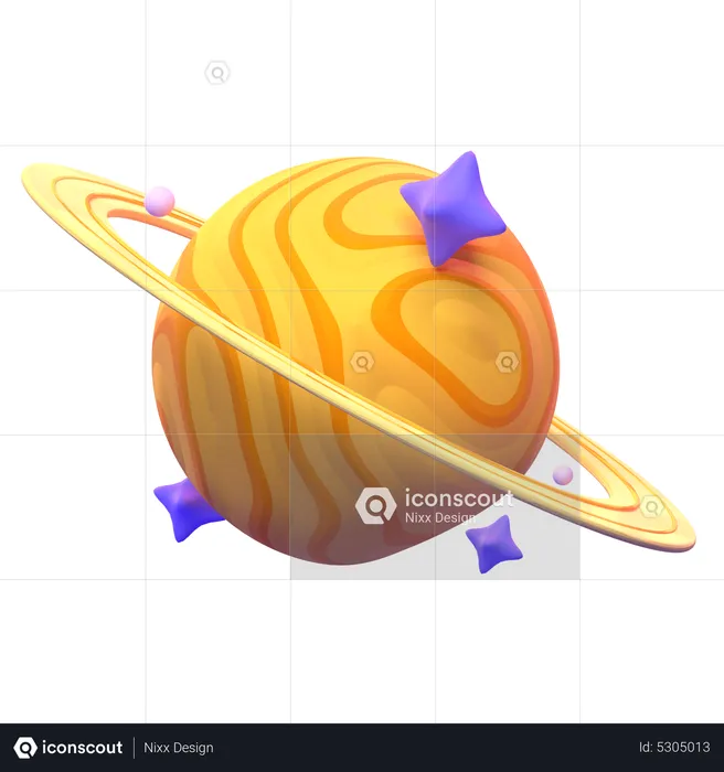 Saturno  3D Icon