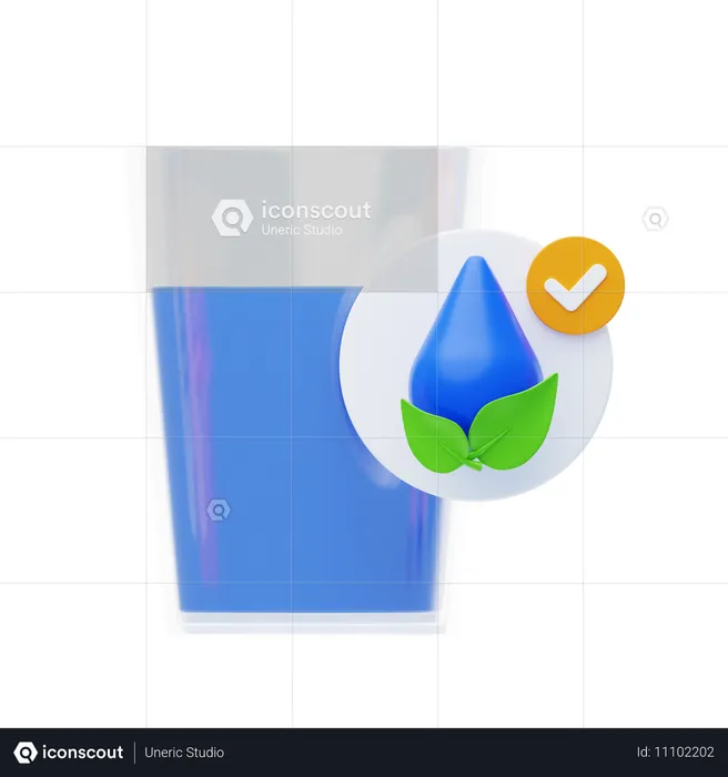 Sauberes Wasser  3D Icon