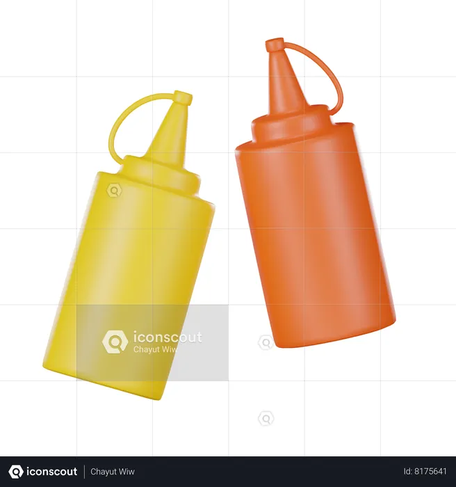 Sauce Bottle  3D Icon