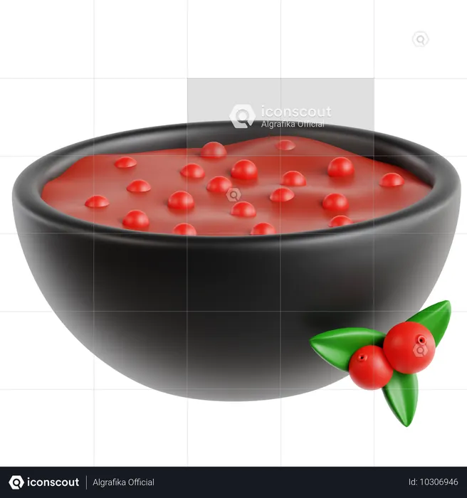 Sauce à la canneberge  3D Icon