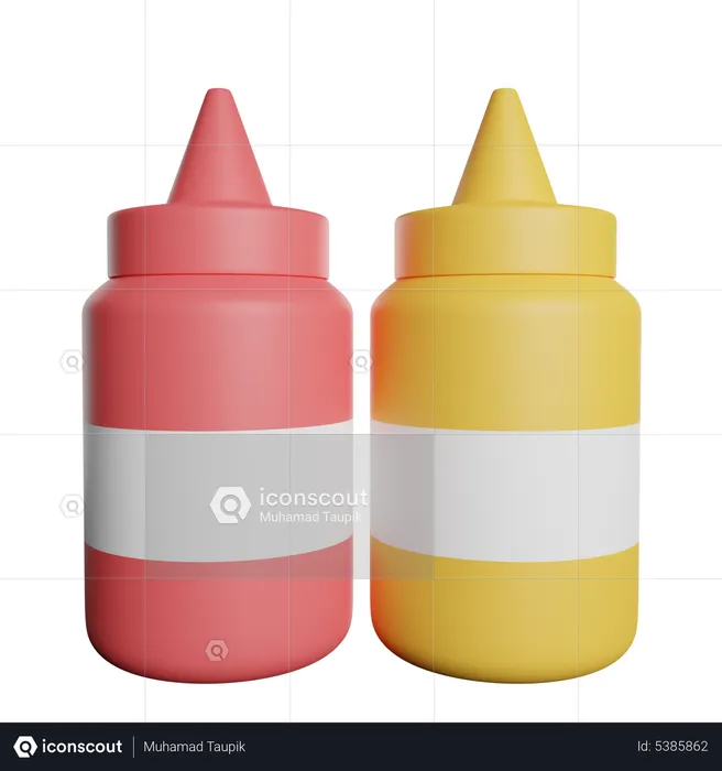 Sauces Bottle  3D Icon