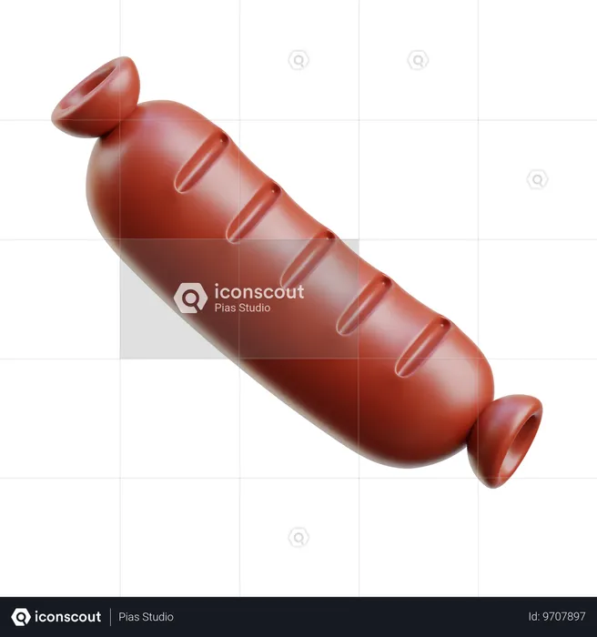 Saucisse  3D Icon