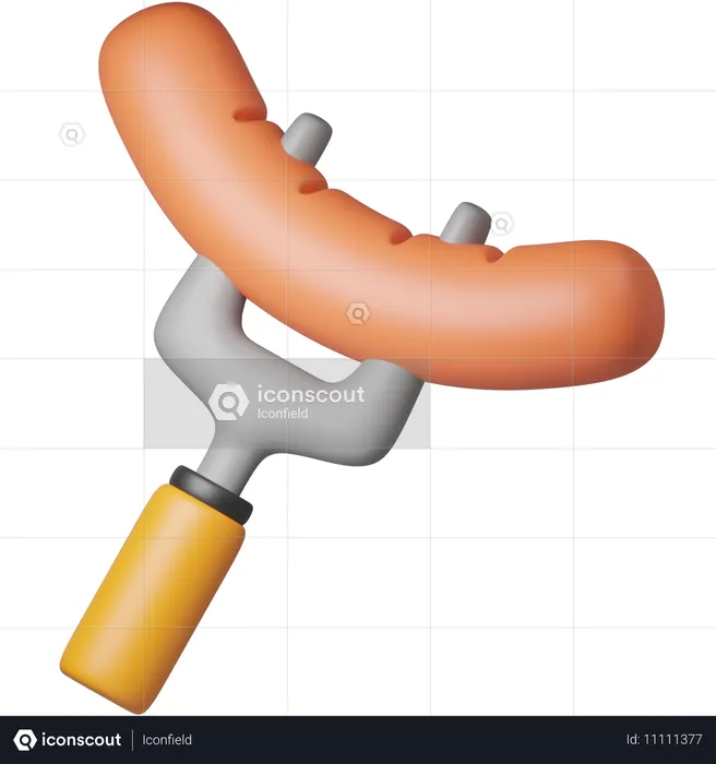 Saucisse  3D Icon