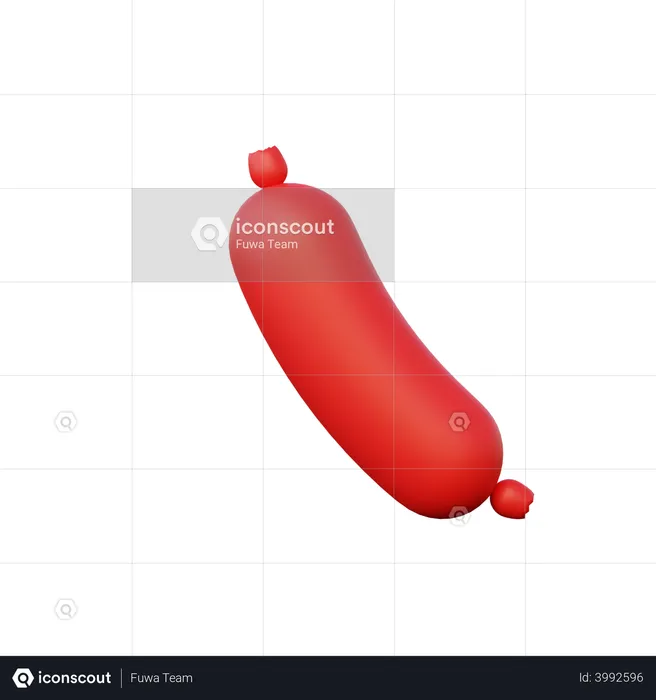 Saucisse  3D Illustration