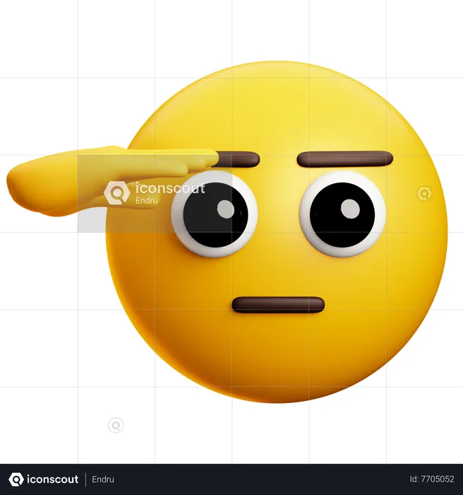 Rosto de saudação Emoji 3D Icon