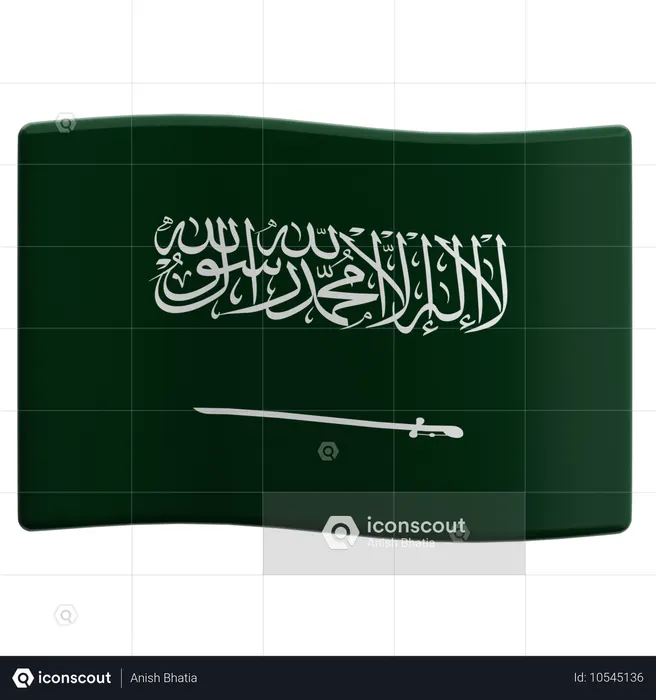 Saudi arabia Flag 3D Icon