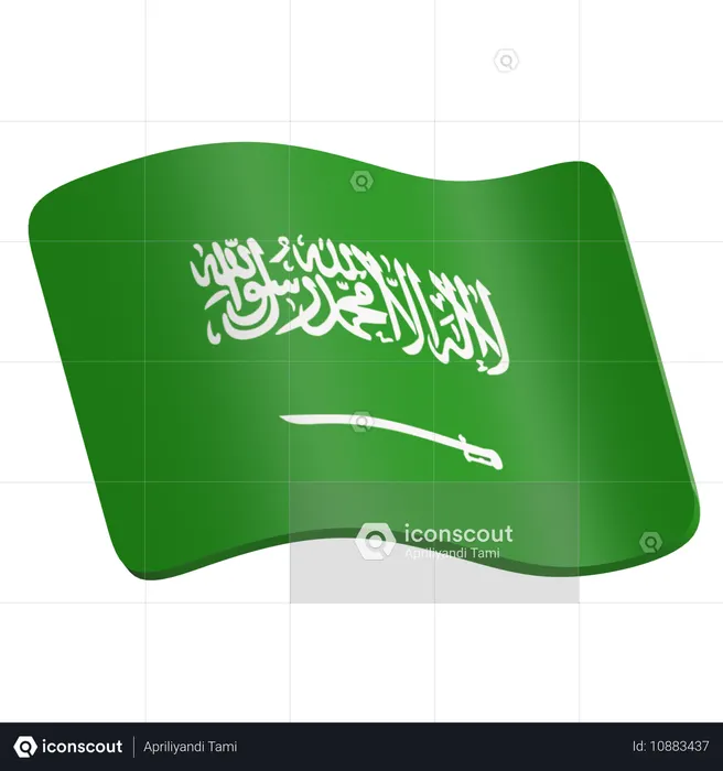 Saudi Arabia Flag  3D Icon