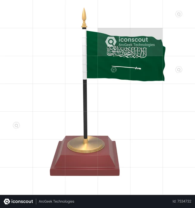 Saudi Arabia flag Flag 3D Icon