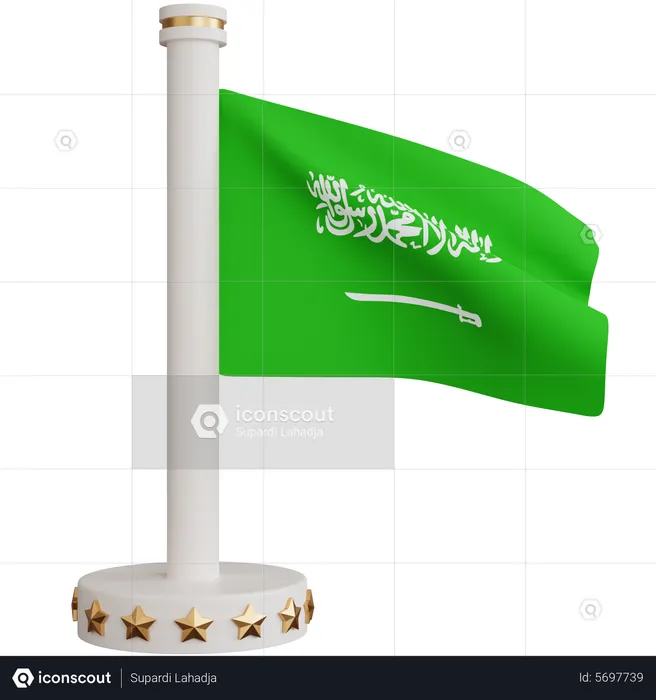 Saudi arabia national flag Flag 3D Icon