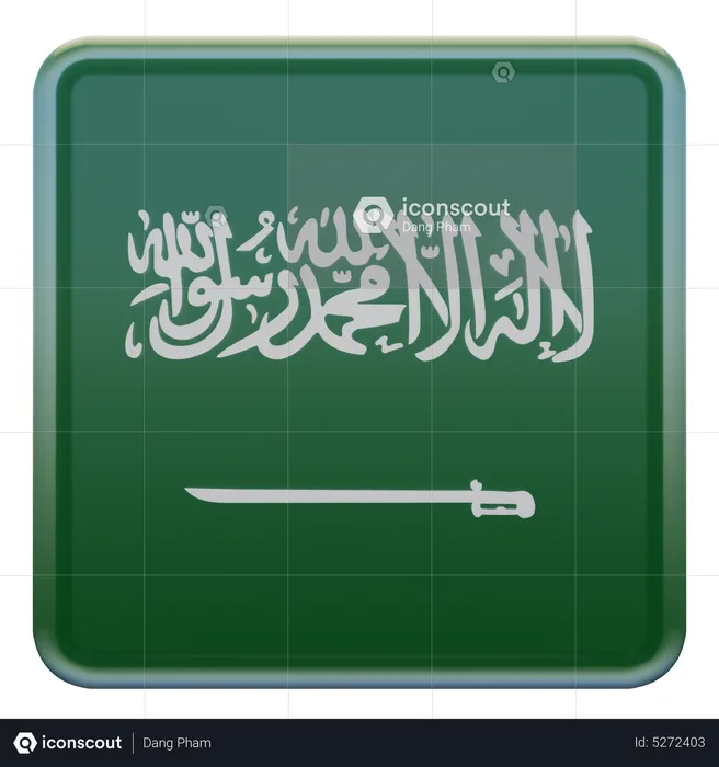 Saudi Arabia Square Flag Flag 3D Icon