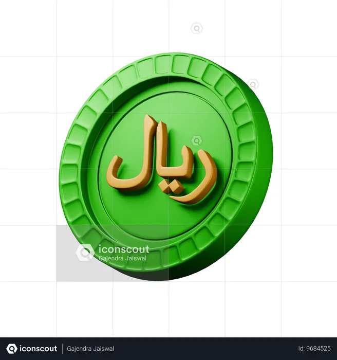 Saudi riyal  3D Icon