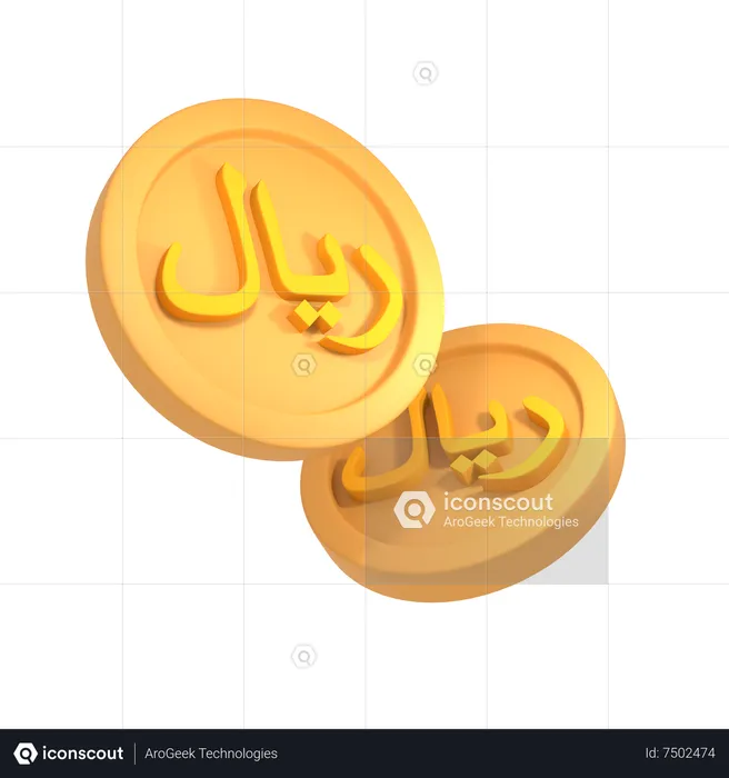Saudi riyal  3D Icon