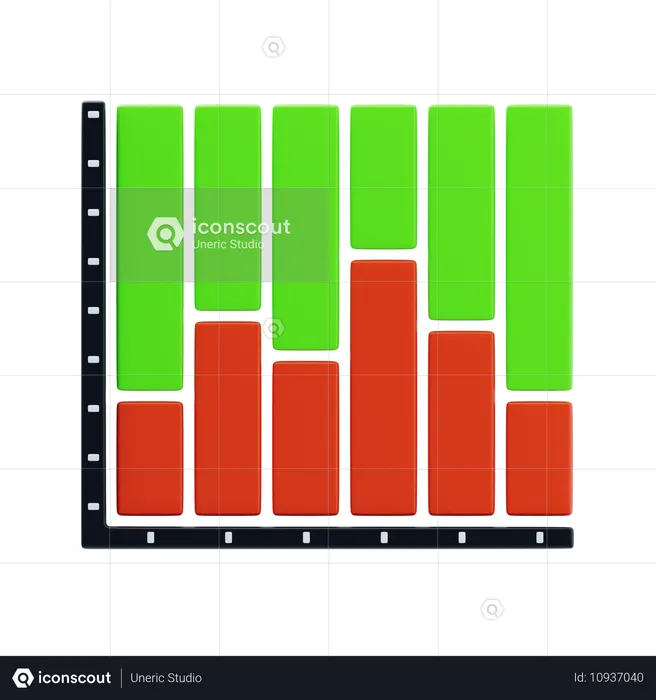 Säulendiagramm  3D Icon