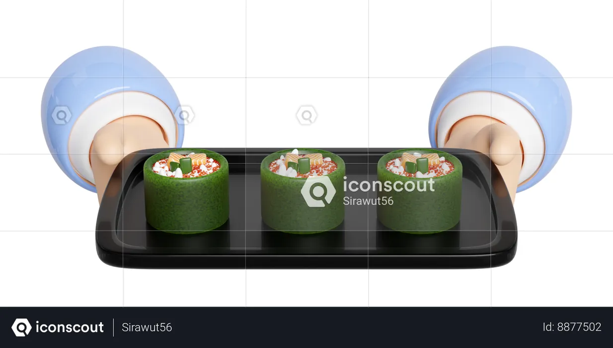 Sushi onigiri au saumon  3D Icon