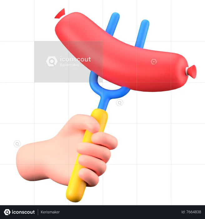 Sausage  3D Icon