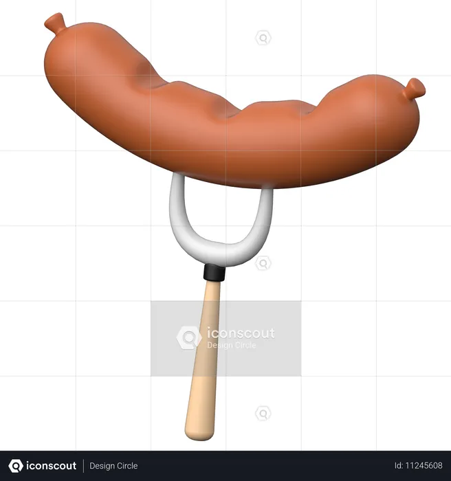 Sausage  3D Icon