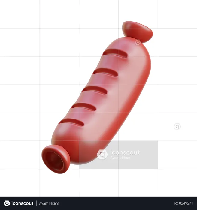 Sausage  3D Icon