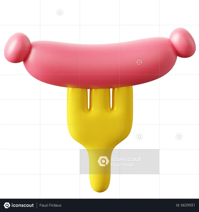 Sausage  3D Icon