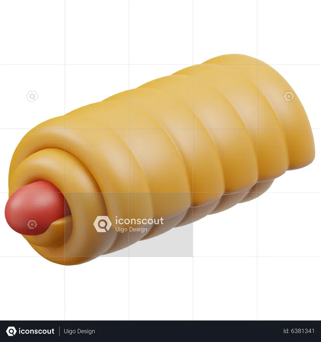 Sausage Buns  3D Icon