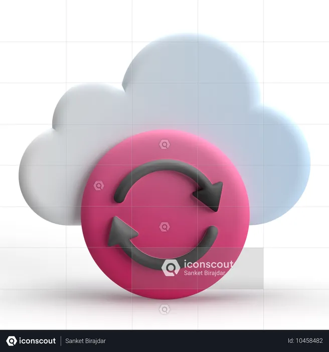 Sauvegarde sur le cloud  3D Icon