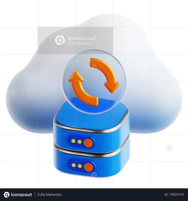 Sauvegarde sur le cloud  3D Icon