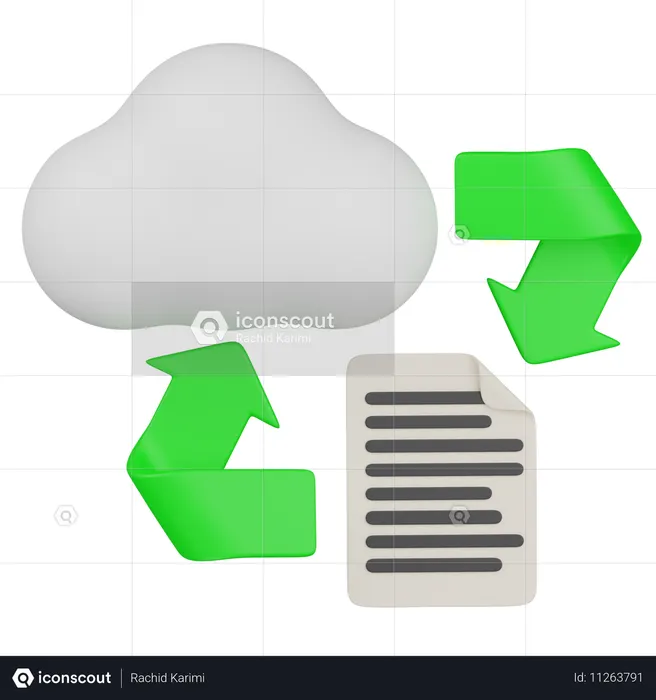 Sauvegarde sur le cloud  3D Icon