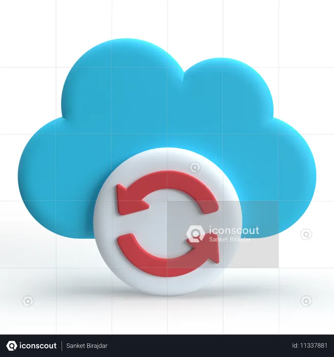 Sauvegarde sur le cloud  3D Icon