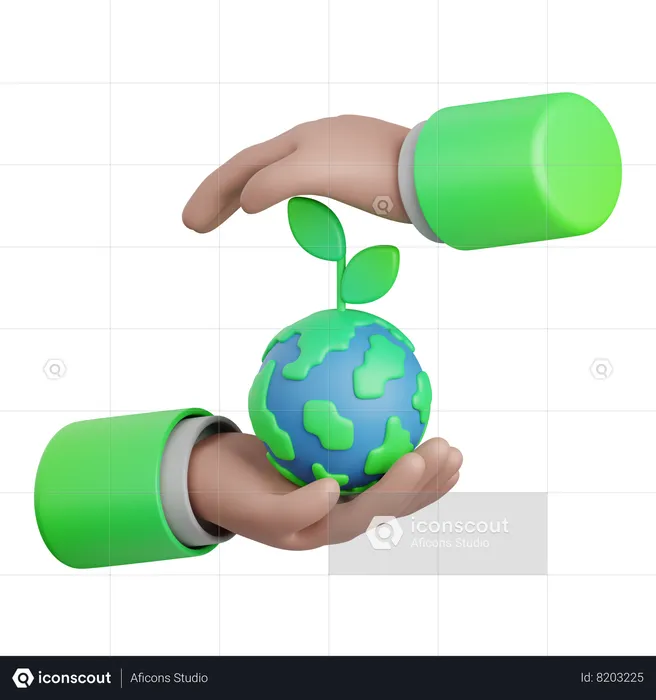 Sauver la plante  3D Icon