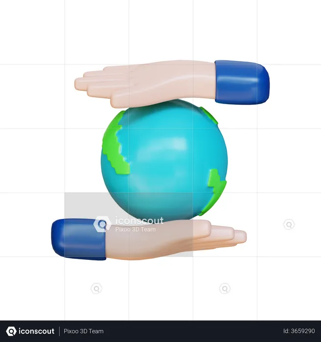 Sauver la Terre  3D Illustration