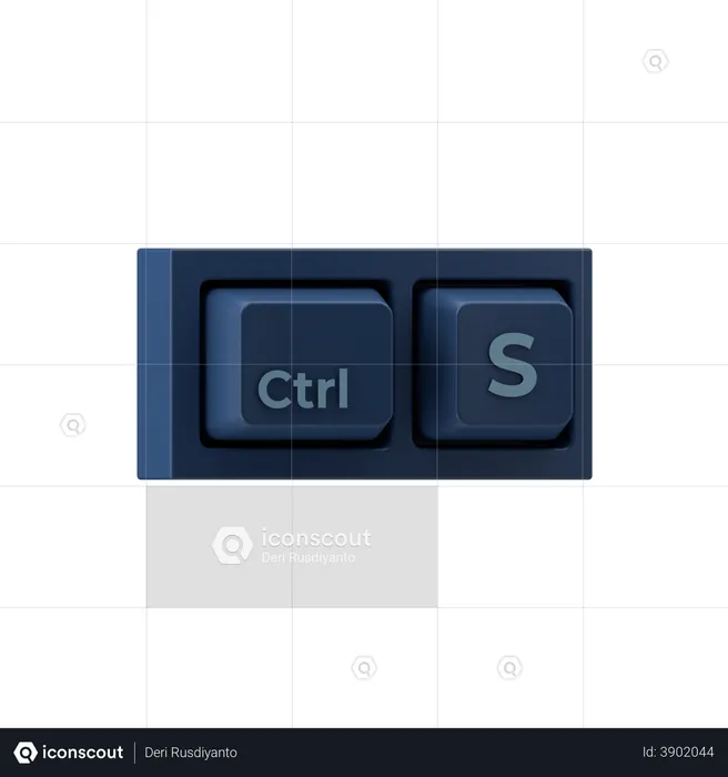 Save Command  3D Illustration
