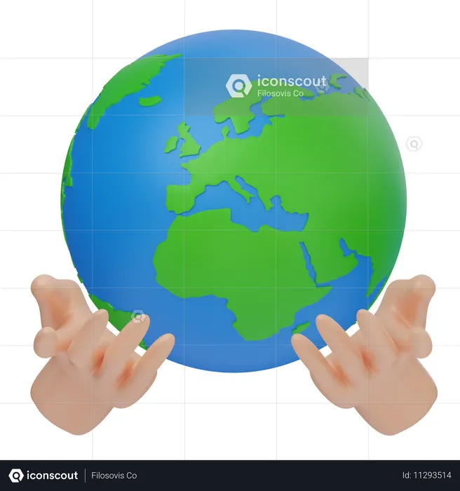 지구를 구하다  3D Icon