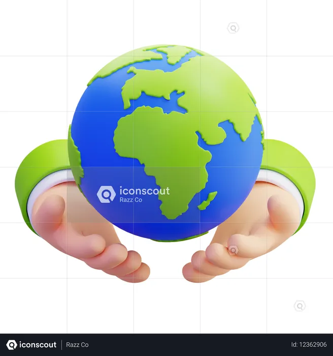 지구를 구하다  3D Icon