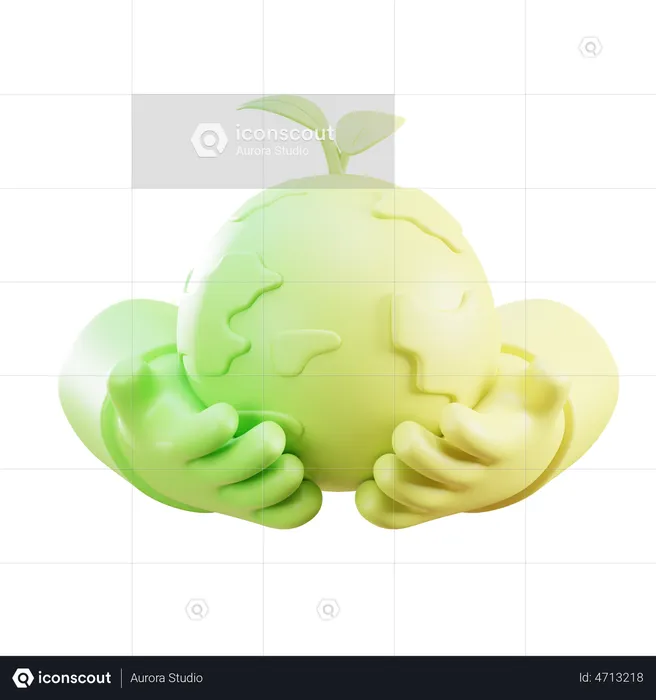 Save Earth  3D Illustration