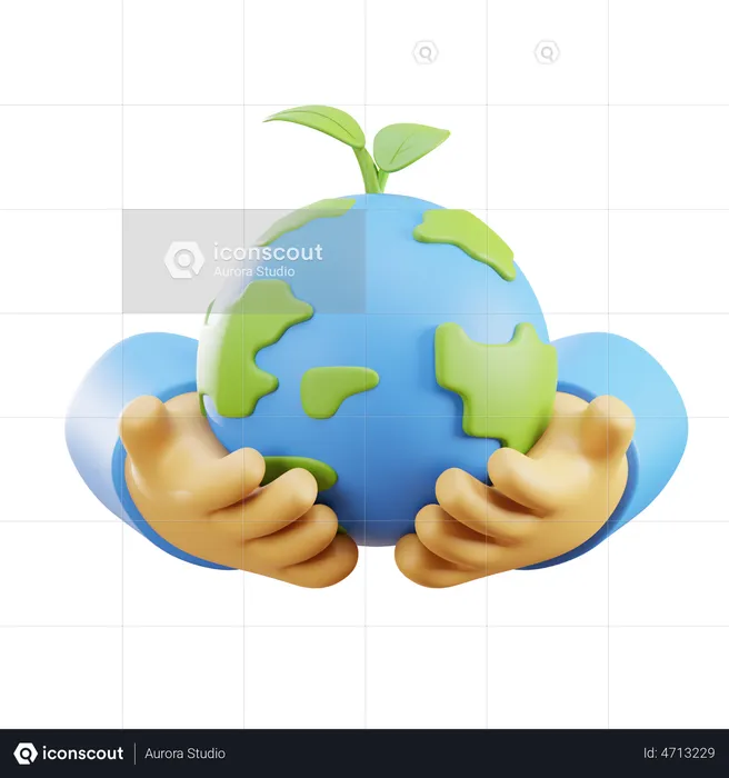 Save Earth  3D Illustration