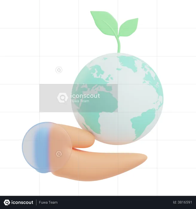 Save Ecology  3D Illustration