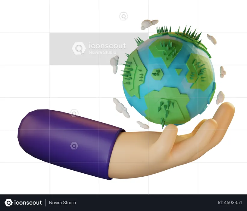 Save Environment  3D Illustration