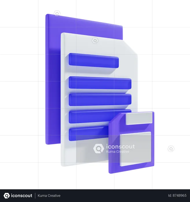Save file  3D Icon