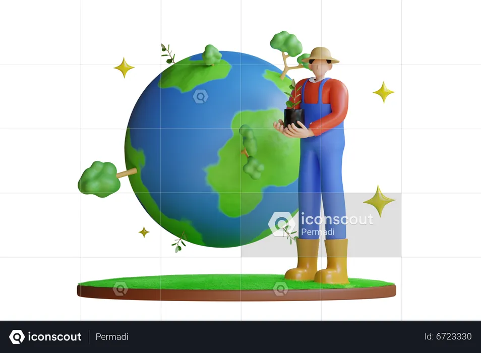 Save planet  3D Illustration